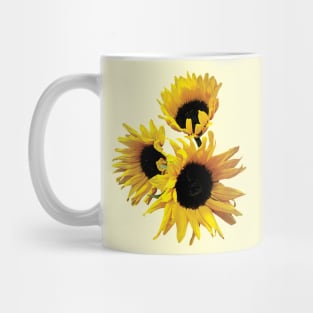 Three Yellow Sunflowers Mug